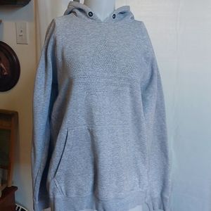 Adidas. grey, pull over hoodie  size medium